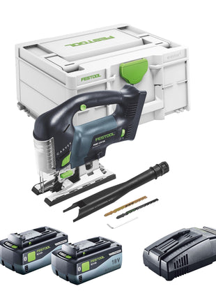 Festool CARVEX PSBC 420 EB-Basic akumulatorowa wyrzynarka wahadłowa 18 V 120 mm bezszczotkowa + 2x akumulator 8,0 Ah + szybka ładowarka + Systainer