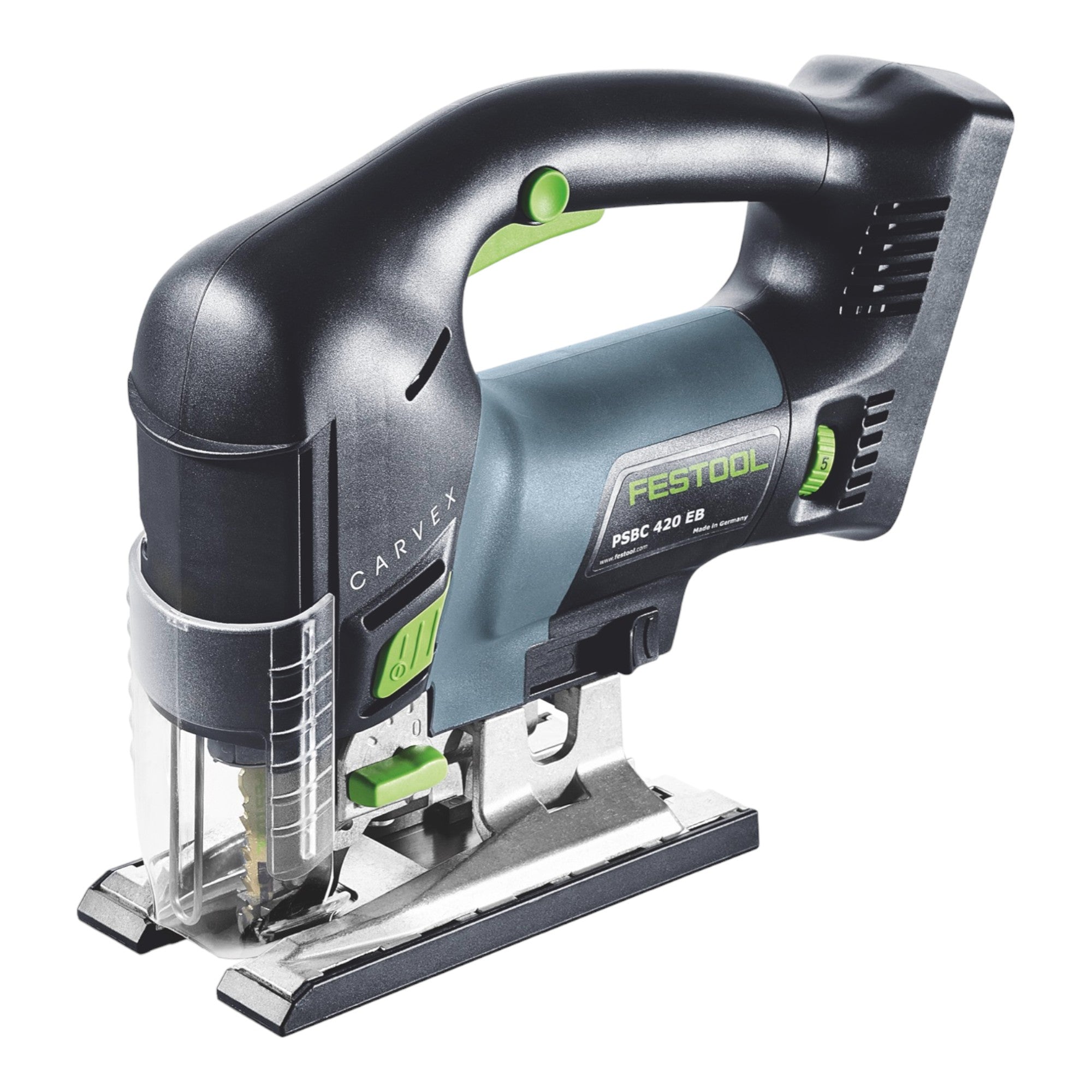 Festool CARVEX PSBC 420 EB Basic Akku Pendelstichsaege 18 V 120 mm Brushless 2x Akku 8 0 Ah Schnellladegeraet Systainer 2 - toolbrothers
