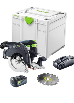 Festool HKC 55 EB-Basic Akku Handkreissäge 18 V 160 mm Brushless + 1x Akku 5,0 Ah + Schnellladegerät + Systainer