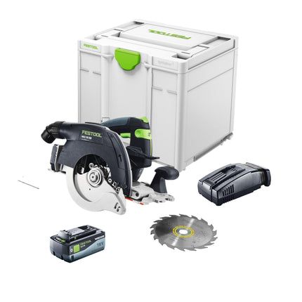 Sega circolare a batteria Festool HKC 55 EB Basic 18 V 160 mm brushless + 1x batteria 8,0 Ah + caricatore rapido + Systainer