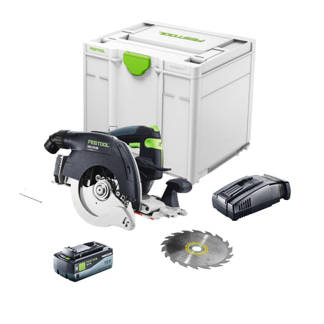 Festool HKC 55 EB-Basic Scie circulaire sans fil 18 V 160 mm Brushless + 1x batterie 8,0 Ah + chargeur rapide + Systainer