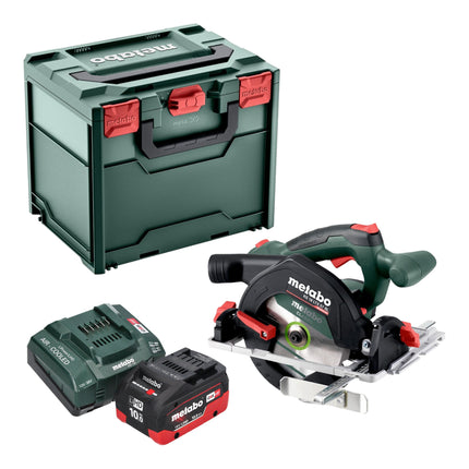 Metabo KS 18 LTX 57 BL Sierra circular sin cable 18 V 57 mm + 1x batería LiHD 10,0 Ah + cargador + metabox