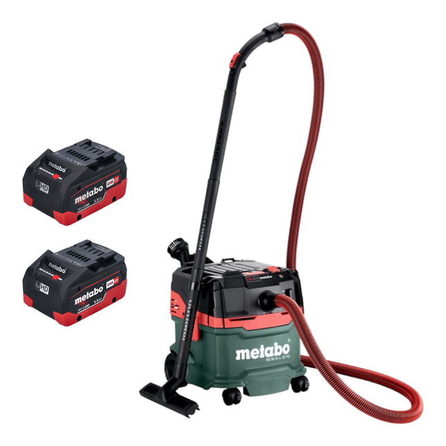 Metabo AS 36 18 L 20 PC aspirador en seco/húmedo sin cable 36 V ( 2x 18 V ) 20 L + 2x batería LiHD 5,5 Ah - sin cargador