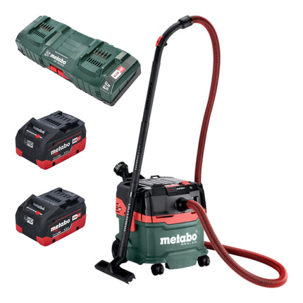 Metabo AS 36 18 L 20 PC aspirador en seco/húmedo sin cable 36 V ( 2x 18 V ) 20 L + 2x batería LiHD 5,5 Ah + cargador doble