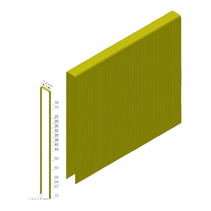 Prebena Z50CSVHA-ETA graffette 50 mm tipo Z 9500 pezzi zincate e resinate