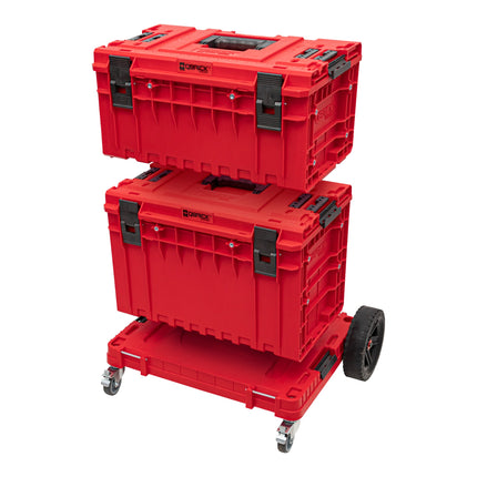 Plataforma de transporte Qbrick System ONE 2.0 Allterrain RED Ultra HD 750 x 542 x 223 mm 120 kg con ruedas giratorias metálicas y freno