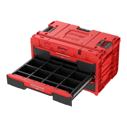 Qbrick System ONE Drawer 3 Toolbox 2.0 Red Ultra HD Toolbox 587 x 380 x 340 mm 27 L con tre cassetti