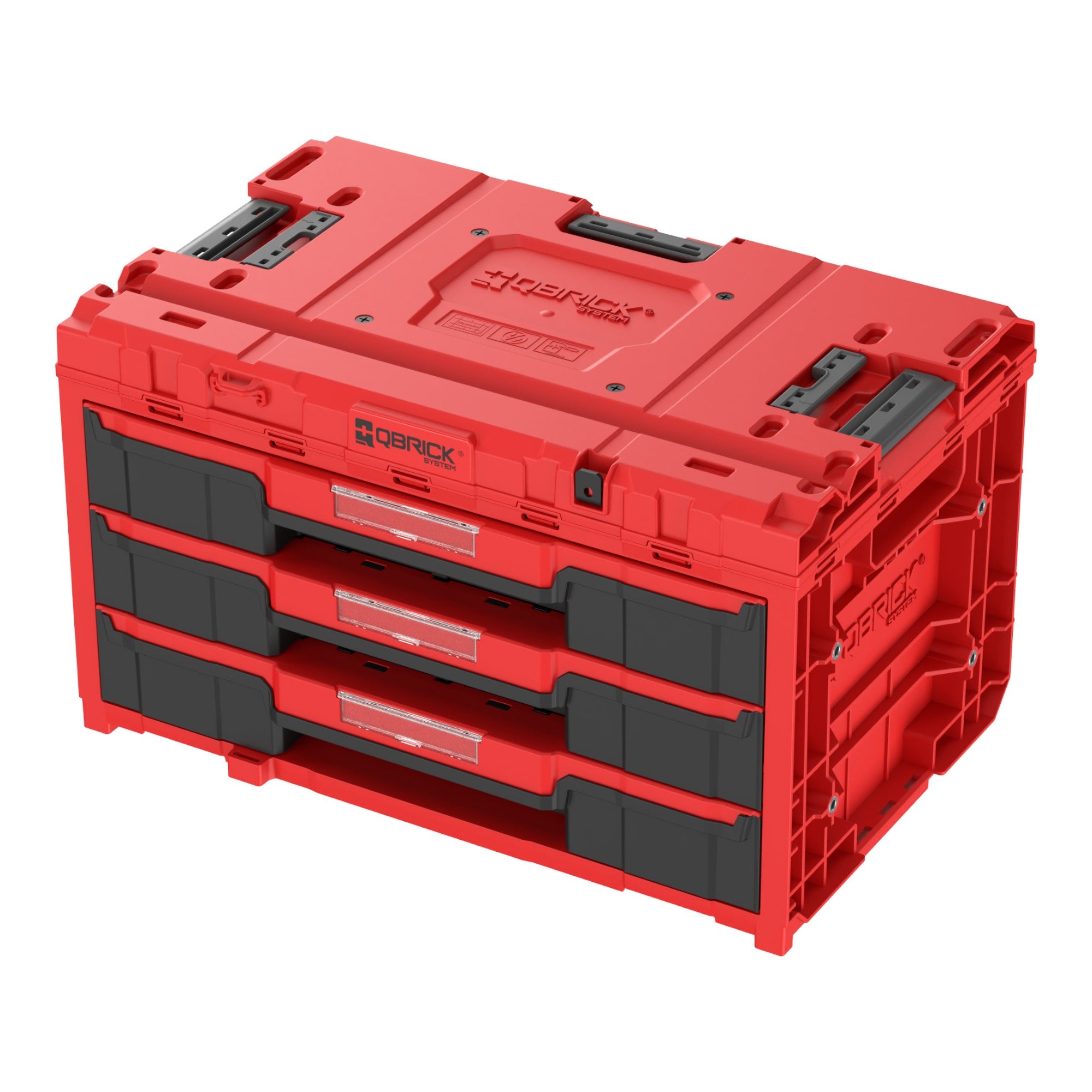 Qbrick System ONE Drawer 3 Toolbox 2 0 Red Ultra HD Werkzeugbox 587 x 380 x 340 mm 27 l mit drei Schubladen 0 - toolbrothers