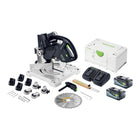 Festool SYMC 70 EB-Basic SYMMETRIC akumulatorowa pilarka do formowania 36 V ( 2 x 18 V ) 216 mm + 2x akumulator 8,0 Ah + podwójna ładowarka + Systainer