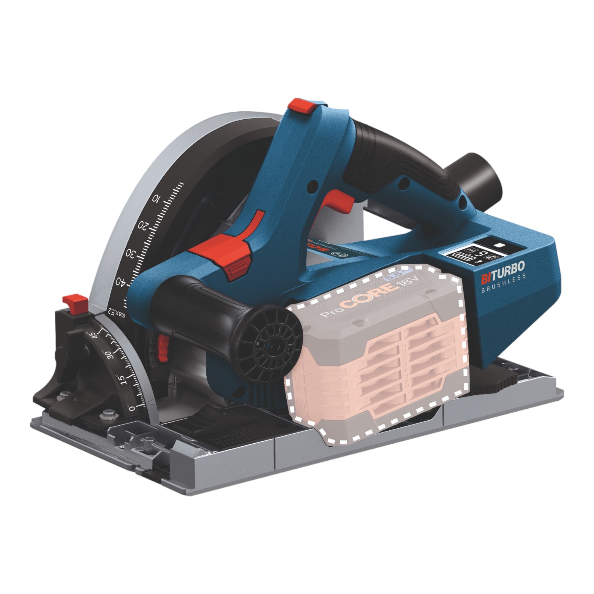 Bosch GKT 18V 52 GC Professional Akku Tauchsaege 18 V 140 mm BITURBO Brushless 1x ProCore Akku 4 0 Ah Ladegeraet Connectivity Modul L Boxx 4 - toolbrothers
