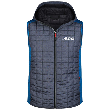 L-Boxx Gilet hybride en maille polaire pour homme - royal melange / anthracite melange Gre XL