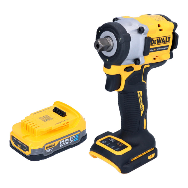 Llave de impacto sin cable DeWalt DCF 922 N 18 V 406 Nm 1/2" sin escobillas + 1x batería Powerstack 1,7 Ah - sin cargador