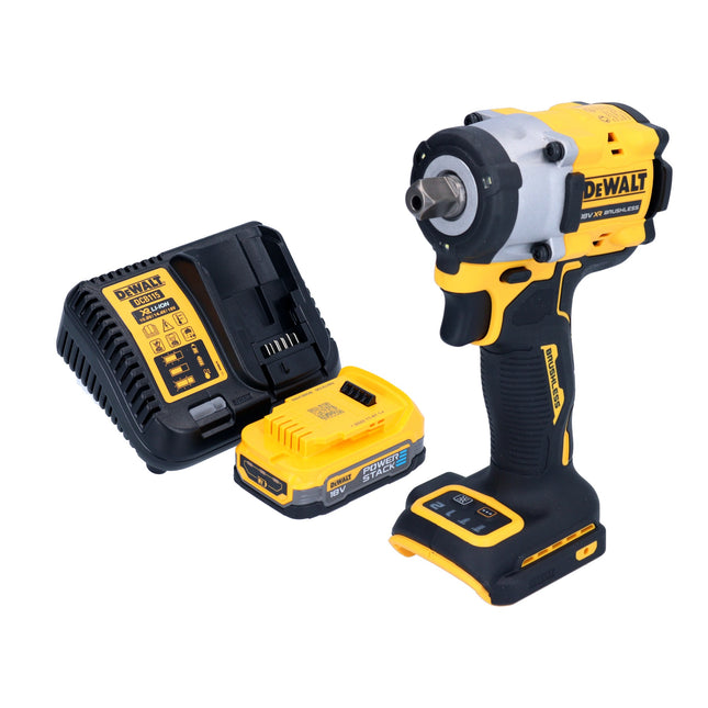 Llave de impacto sin cable DeWalt DCF 922 E1 18 V 406 Nm 1/2" sin escobillas + 1x batería Powerstack 1,7 Ah + cargador
