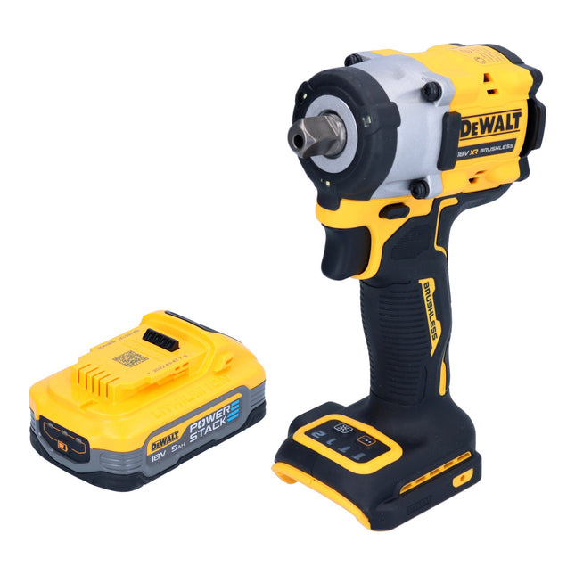 Llave de impacto sin cable DeWalt DCF 922 N 18 V 406 Nm 1/2" sin escobillas + 1x batería Powerstack 5,0 Ah - sin cargador