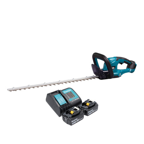 Makita DUH 607 ST2 cordless hedge trimmer 18 V 60 cm + 2x battery 5.0 Ah + charger