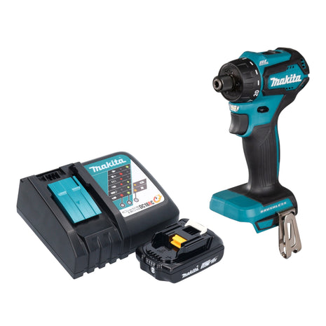 Makita DDF 083 RA1 Perceuse-visseuse sans fil 18 V 40 Nm 1/4'' Brushless + 1x batterie 2,0 Ah + chargeur