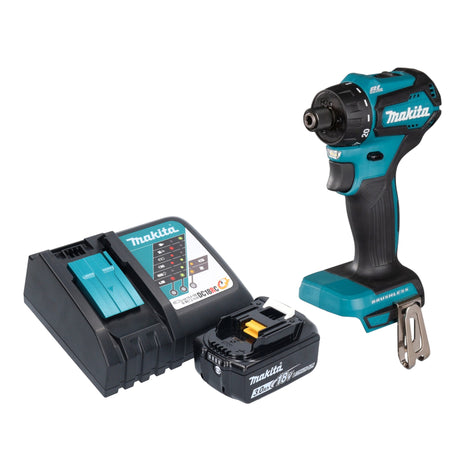 Makita DDF 083 RF1 cordless drill driver 18 V 40 Nm 1/4'' brushless + 1x rechargeable battery 3.0 Ah + charger