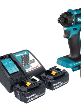 Makita DDF 083 RM cordless drill driver 18 V 40 Nm 1/4'' brushless + 2x battery 4.0 Ah + charger