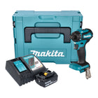 Makita DDF 083 RT1J Cordless drill driver 18 V 40 Nm 1/4'' brushless + 1x rechargeable battery 5.0 Ah + charger + Makpac