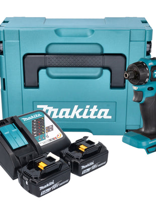 Makita DDF 083 RTJ taladro atornillador inalámbrico 18 V 40 Nm 1/4'' sin escobillas + 2x batería 5,0 Ah + cargador + Makpac