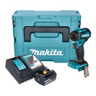 Makita DDF 083 RG1J Cordless drill driver 18 V 40 Nm 1/4'' brushless + 1x rechargeable battery 6.0 Ah + charger + Makpac