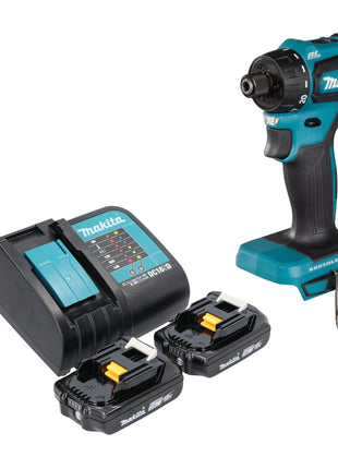 Makita DDF 083 SA cordless drill 18 V 40 Nm 1/4'' brushless + 2x rechargeable battery 2.0 Ah + charger