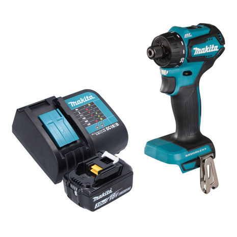 Makita DDF 083 SF1 taladro atornillador inalámbrico 18 V 40 Nm 1/4'' sin escobillas + 1x batería 3,0 Ah + cargador