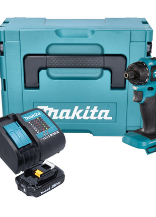 Makita DDF 083 SA1J Perceuse-visseuse sans fil 18 V 40 Nm 1/4'' Brushless + 1x batterie 2,0 Ah + chargeur + Makpac