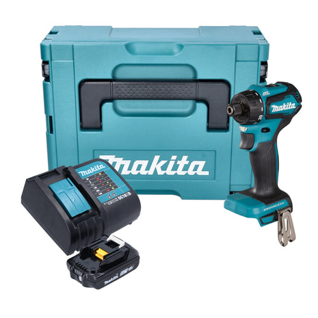 Makita DDF 083 SA1J Cordless drill driver 18 V 40 Nm 1/4'' brushless + 1x rechargeable battery 2.0 Ah + charger + Makpac