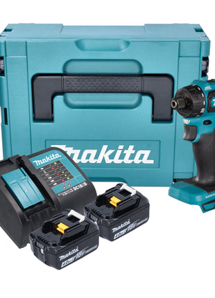 Trapano avvitatore a batteria Makita DDF 083 SMJ 18 V 40 Nm 1/4'' brushless + 2x batteria ricaricabile 4,0 Ah + caricabatterie + Makpac