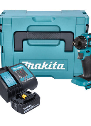 Makita DDF 083 ST1J taladro atornillador inalámbrico 18 V 40 Nm 1/4'' sin escobillas + 1x batería 5,0 Ah + cargador + Makpac