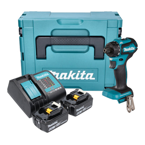 Makita DDF 083 SGJ cordless drill 18 V 40 Nm 1/4'' brushless + 2x rechargeable battery 6.0 Ah + charger + Makpac