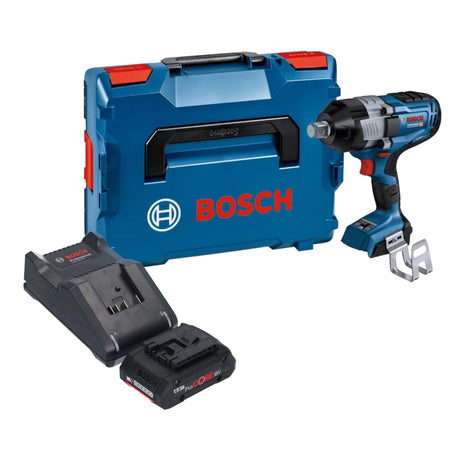 Bosch GDS 18V-1600 HC Profesjonalny akumulatorowy klucz udarowy 18 V 1600 Nm 3/4'' BITURBO Brushless + 1x akumulator ProCORE 4,0 Ah + ładowarka + L-Boxx