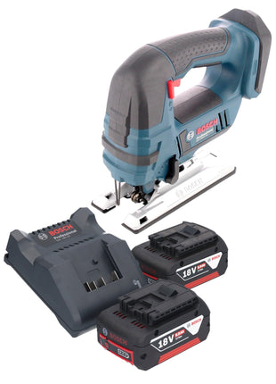 Bosch GST 18V-Li B Sierra de calar inalámbrica profesional 18 V + 2x baterías 5,0 Ah + cargador