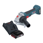 Bosch GWS 18V-7 Amoladora angular profesional sin cable 18 V 125 mm sin escobillas + 1x acumulador 2,0 Ah + cargador