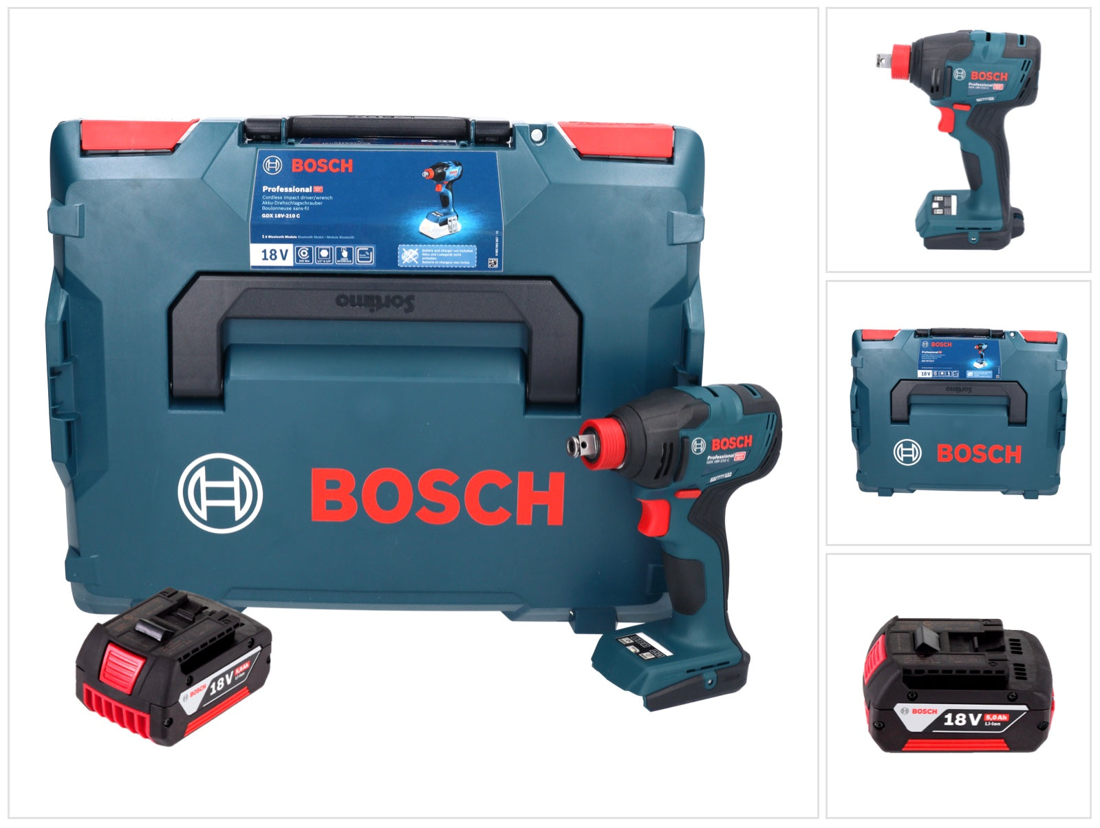 Bosch GDX 18V 210 C Professional Akku Drehschlagschrauber 18 V 210 Nm Brushless 1x Akku 5 0 Ah L Boxx ohne Ladegeraet 0 - toolbrothers