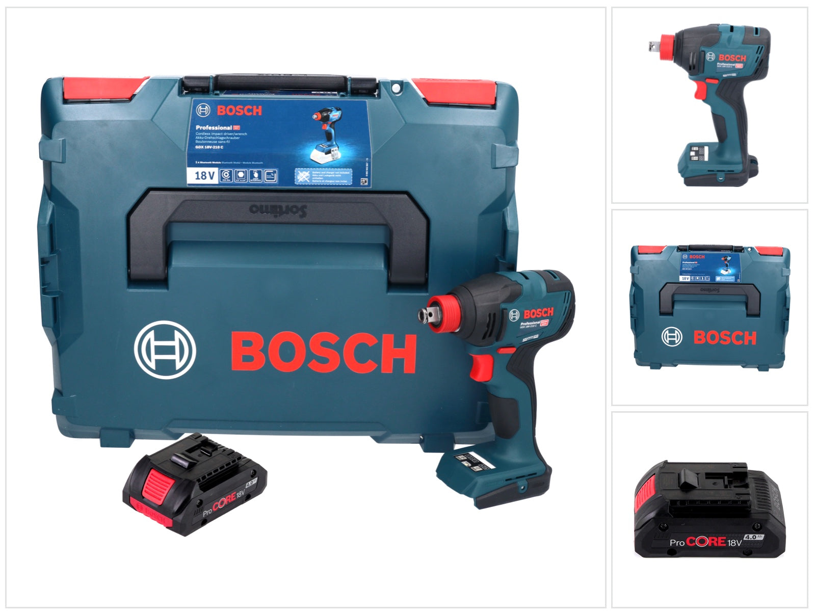 Bosch GDX 18V 210 C Professional Akku Drehschlagschrauber 18 V 210 Nm Brushless 1x ProCORE Akku 4 0 Ah L Boxx ohne Ladegeraet 0 - toolbrothers
