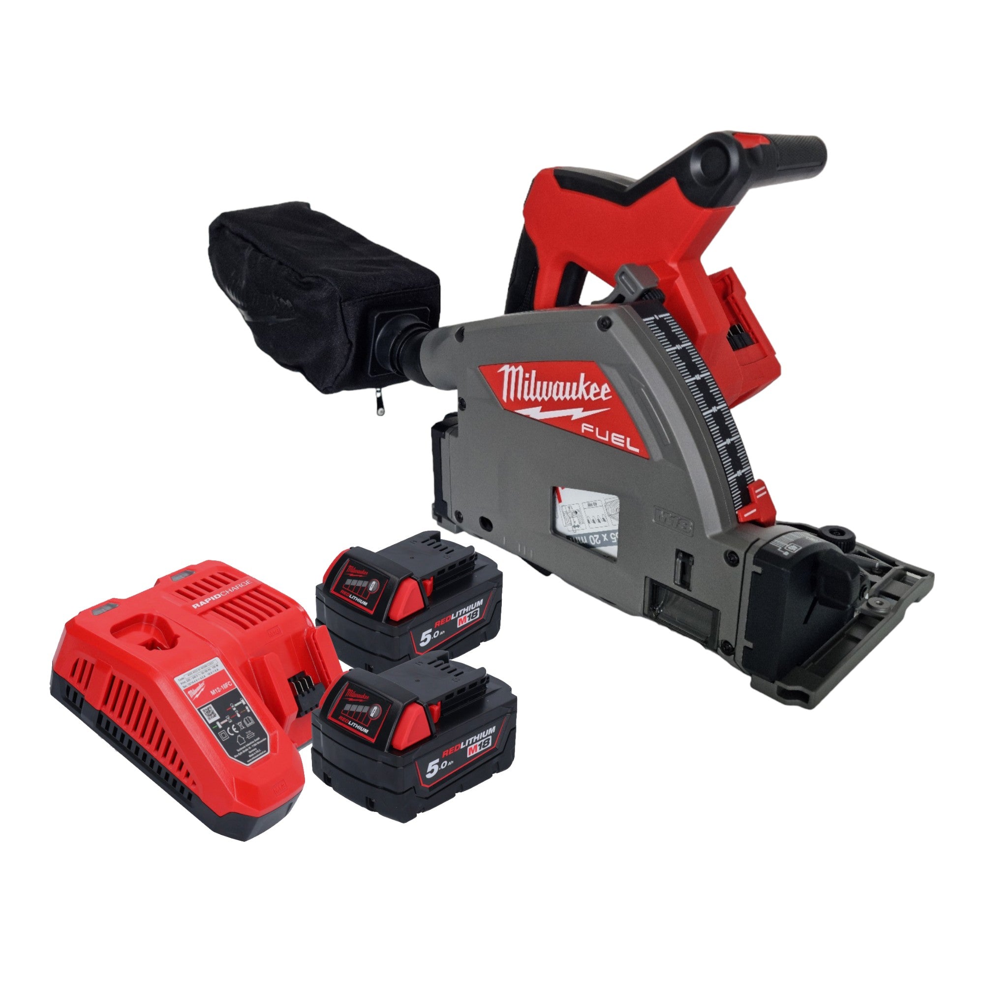 Milwaukee M18 FPS55 502 Akku Tauchsaege 18 V 165 mm Brushless 2x Akku 5 0 Ah Ladegeraet 0 - toolbrothers
