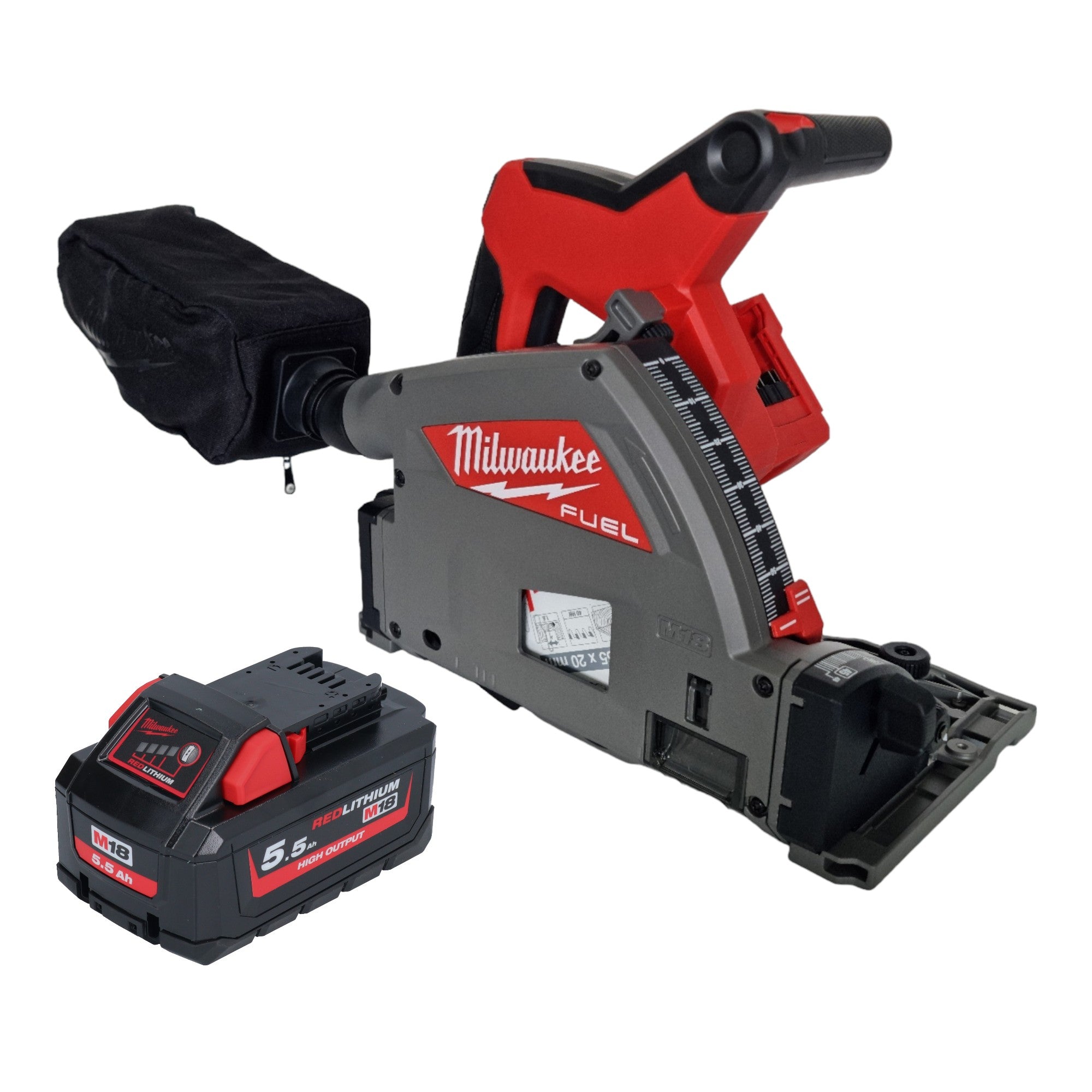 Milwaukee M18 FPS55 551 Akku Tauchsaege 18 V 165 mm Brushless 1x Akku 5 5 Ah ohne Ladegeraet 0 - toolbrothers