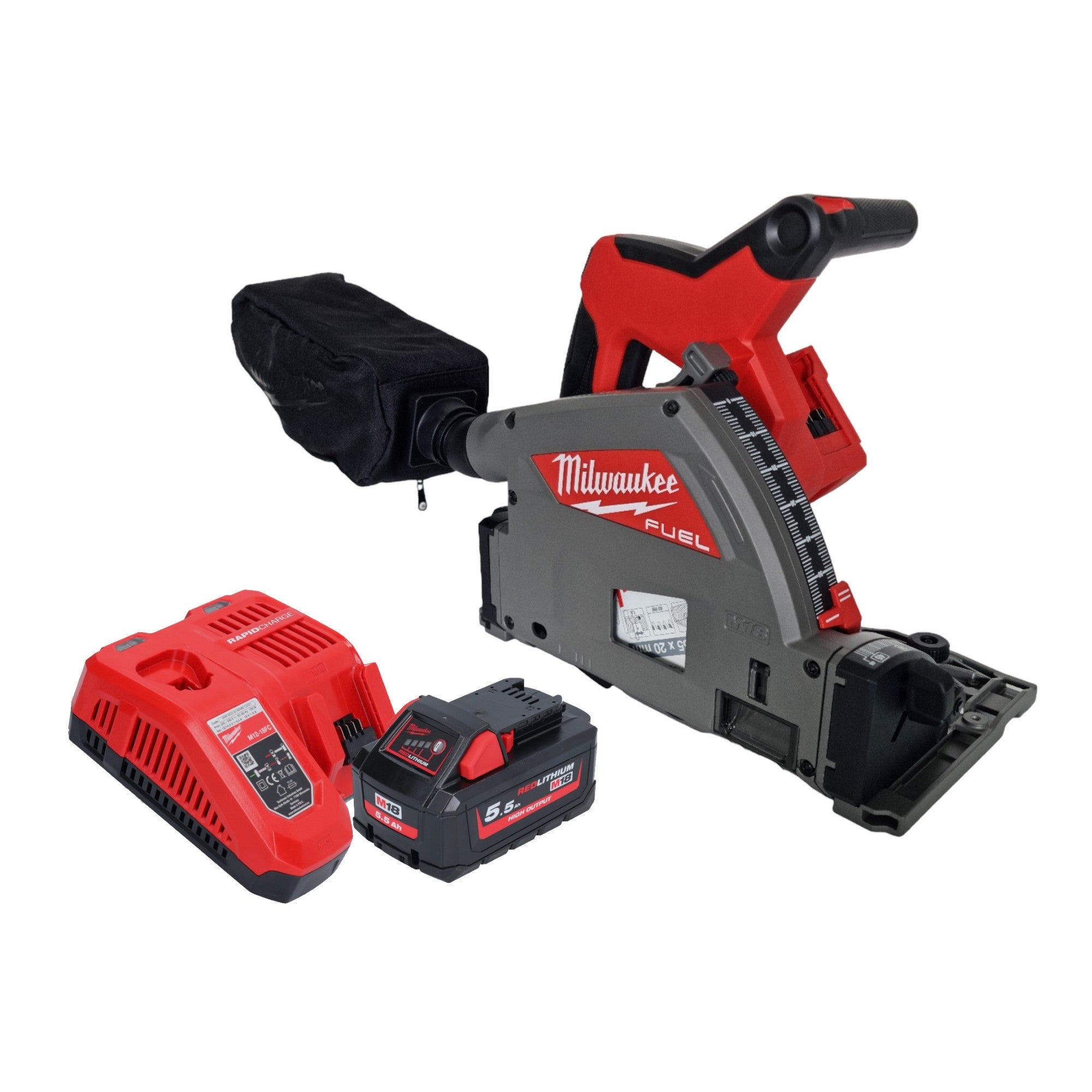 Milwaukee M18 FPS55 551 Akku Tauchsaege 18 V 165 mm Brushless 1x Akku 5 5 Ah Ladegeraet 0 - toolbrothers