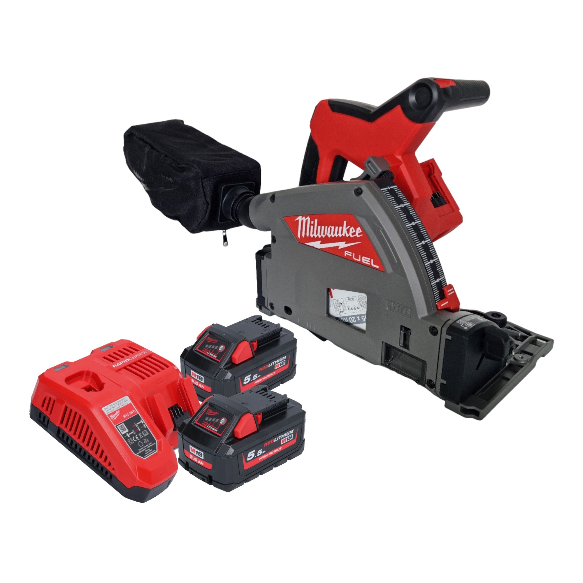 Milwaukee M18 FPS55 552 Akku Tauchsaege 18 V 165 mm Brushless 2x Akku 5 5 Ah Ladegeraet 0 - toolbrothers