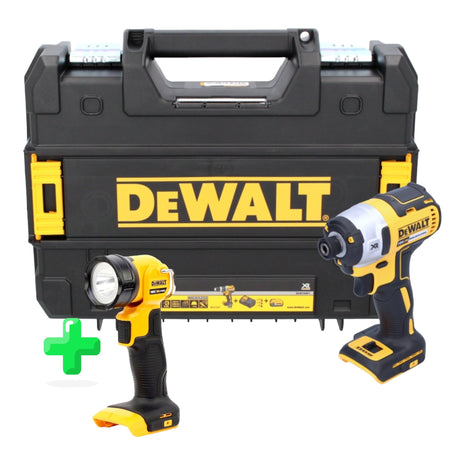 DeWalt DCF 887 NT cordless impact wrench 18 V 205 Nm 1/4" brushless + TSTAK + DeWalt DCL 040 18V XR Li-Ion battery lamp