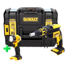 DeWalt DCF 620 NT Visseuse pour cloisons sèches sans fil 18 V 30 Nm Brushless + TSTAK + DeWalt DCL 040 18V XR Lampe sans fil Li-Ion