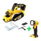 DeWalt DCP 580 N cordless planer 18V 82mm Brushless Solo + DeWalt DCL 040 18V XR Li-Ion battery lamp