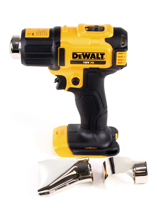 DeWalt DCE 530 N cordless hot air gun 18V 530°C Solo + surface and reflector nozzle + DeWalt DCL 040 18V XR Li-Ion cordless lamp