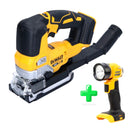 Sierra de calar de carrera pendular a batería DeWalt DCS 334 N 18 V sin escobillas solo + lámpara de batería DeWalt DCL 040 18V XR Li-Ion