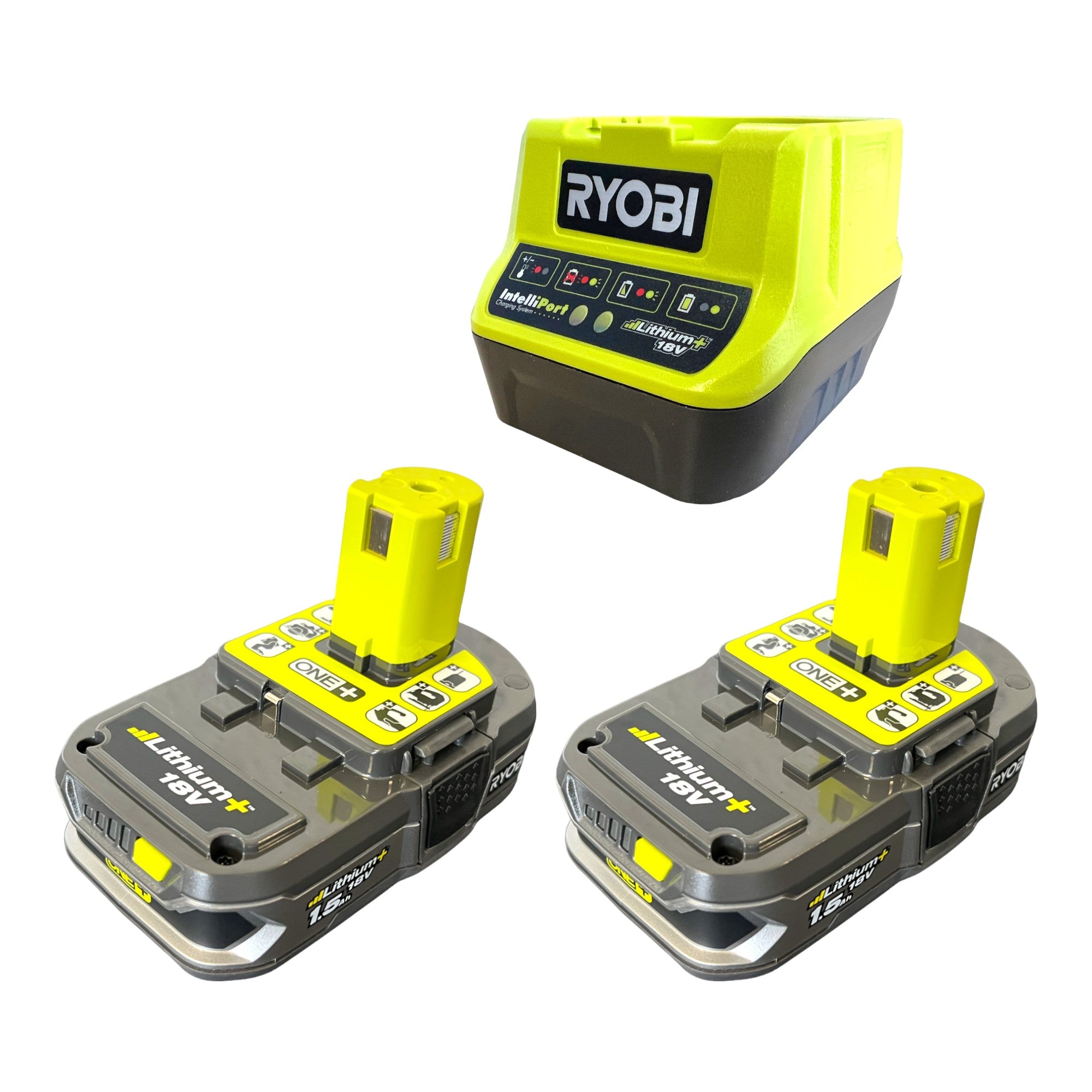 RYOBI RLPH18 215 Hybrid LED Panelleuchte 18 V 3000 lm 2x Akku 1 5 Ah Ladegeraet 2 - toolbrothers