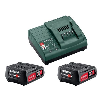 Metabo PowerMaxx BS 12 Set taladro atornillador a batería 12 V 40 Nm ( 601036870 ) + 2x batería recargable 2,0 Ah + cargador + juego de accesorios + maletín