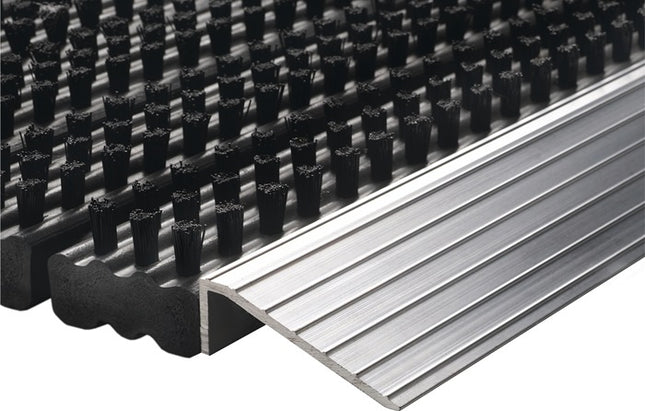 Fußmatte Alu-Anlaufkante ( 9000471289 ) schwarz/silber PP/Alu