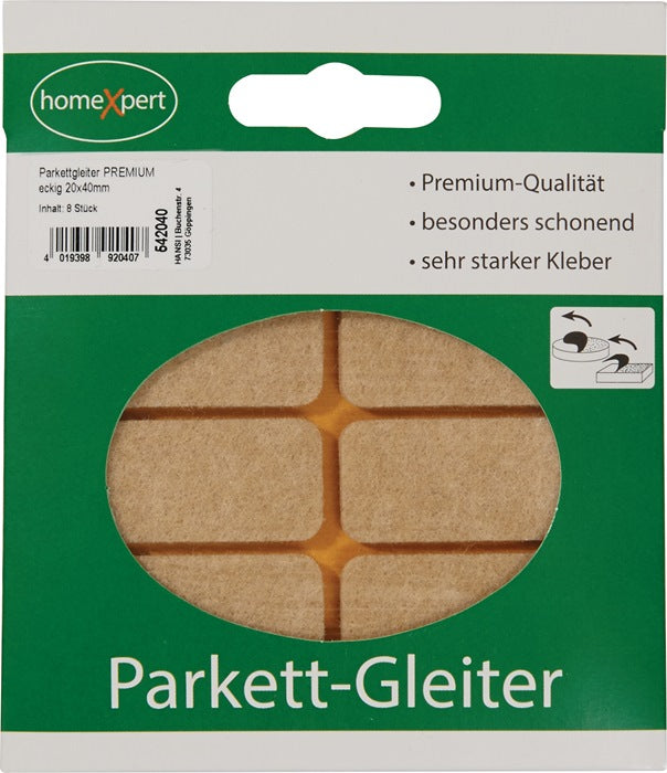Parquet glides Premium ( 3000271032 ) 20 x 40 mm self-adhesive